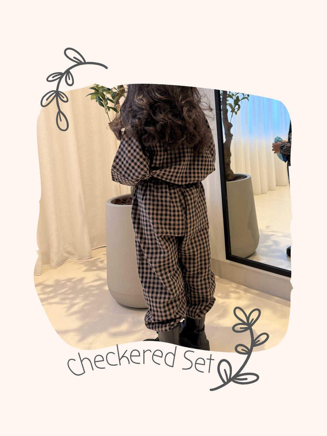 Checkered two-piece set